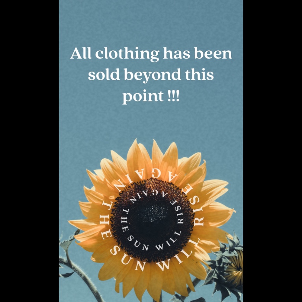 All clothing  is sold beyond this point.